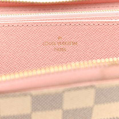 Louis Vuitton Damier Azur Zippy Wallet Rose Ballerine 6 of 11