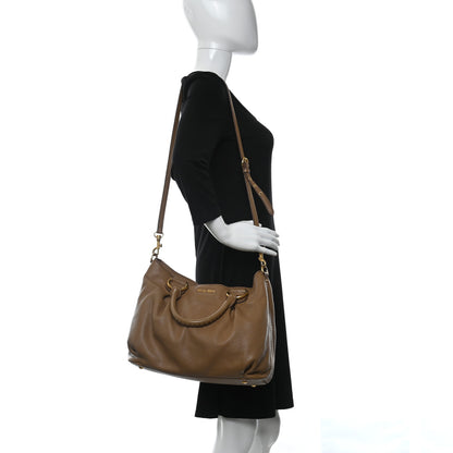 Miu Miu Vitello Daino Grommet Top Handle Tote Naturale 2 of 12