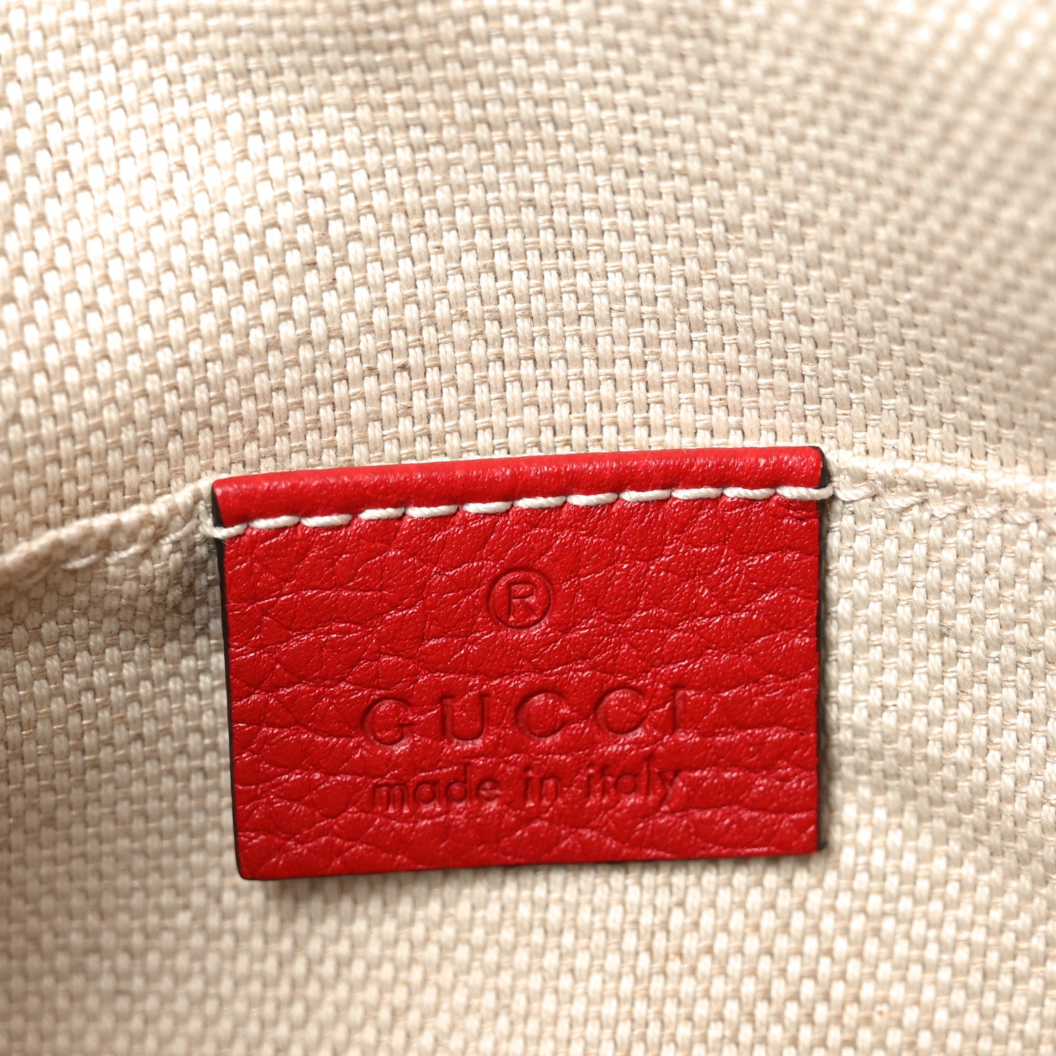 Gucci Pebbled Calfskin Small Soho Disco Bag Tabasco Red 6 of 10