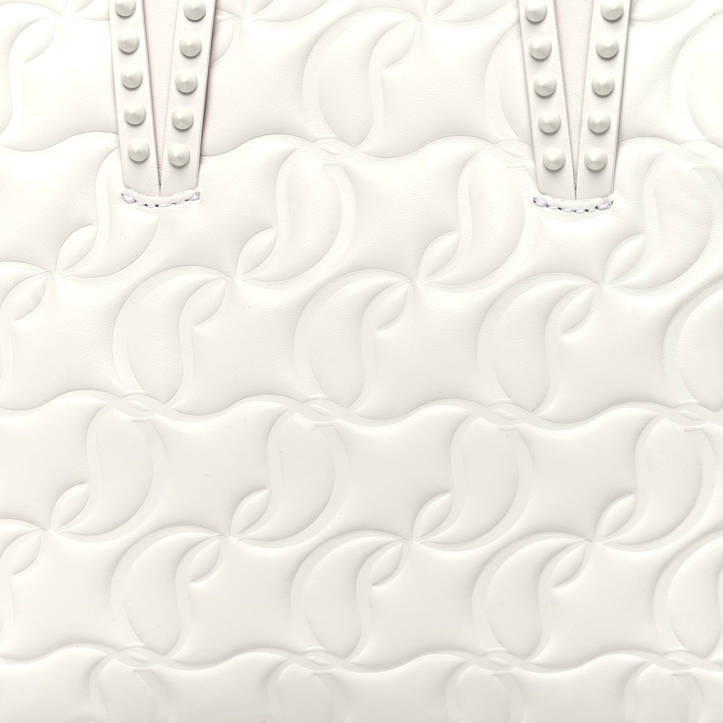 Nappa Embossed Small East West Cabata Tote White