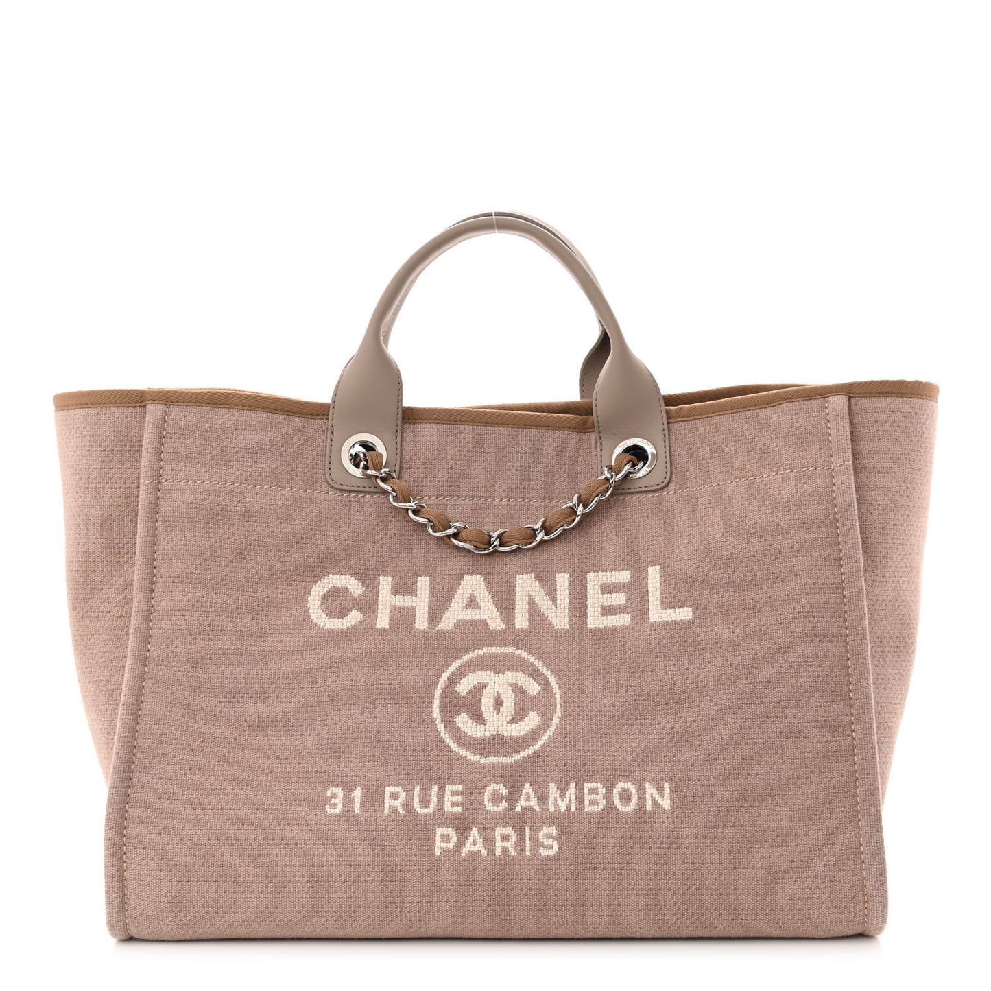 Canvas Large Deauville Tote Ecru