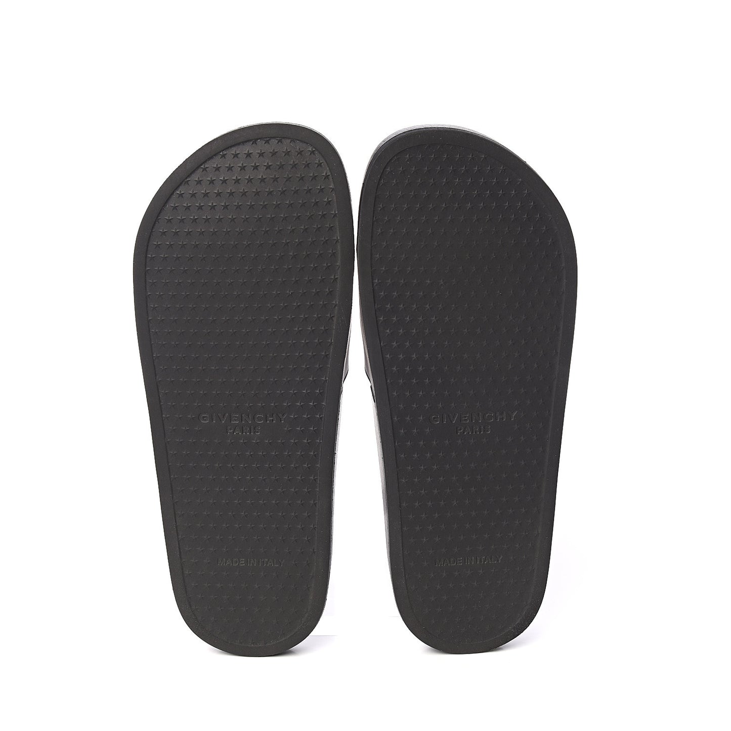 Rubber Logo Pool Slide Sandals 38 Black