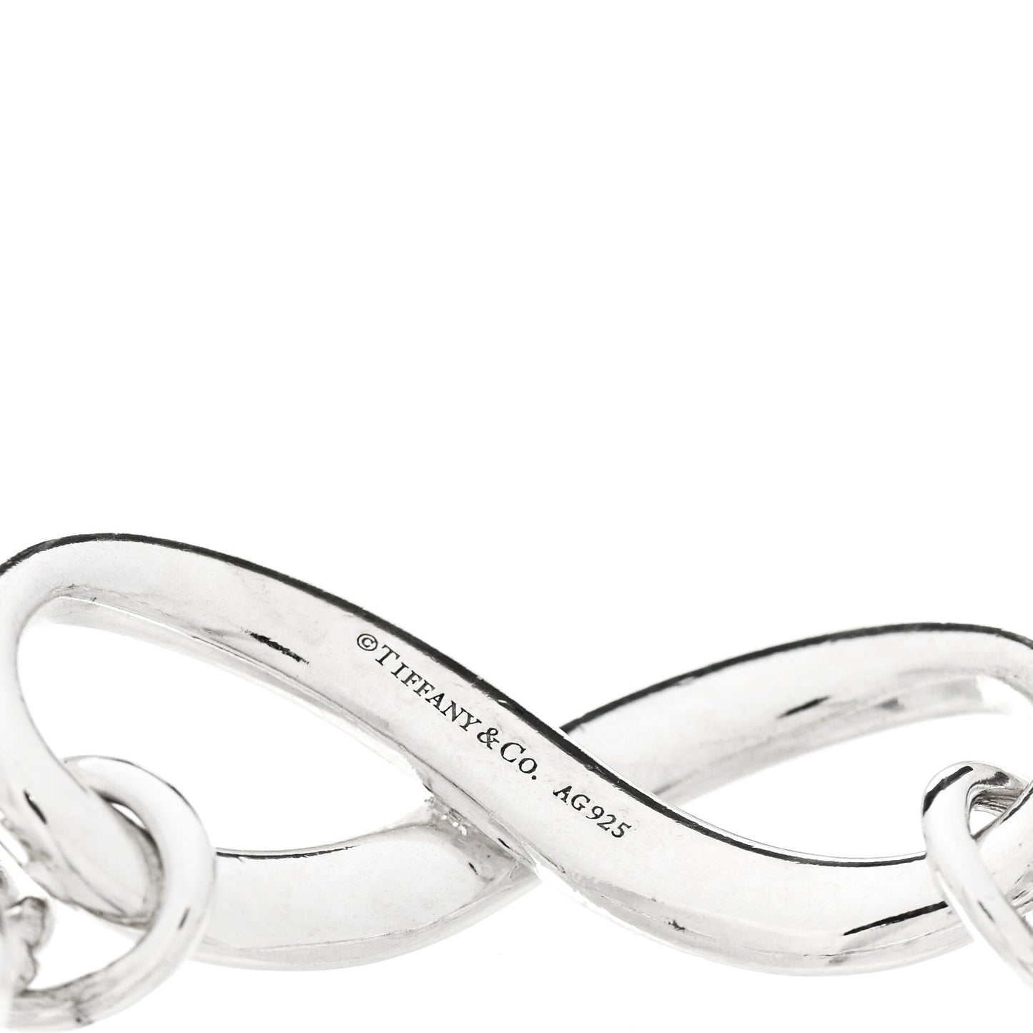 Sterling Silver Wide Infinity Chain Bracelet