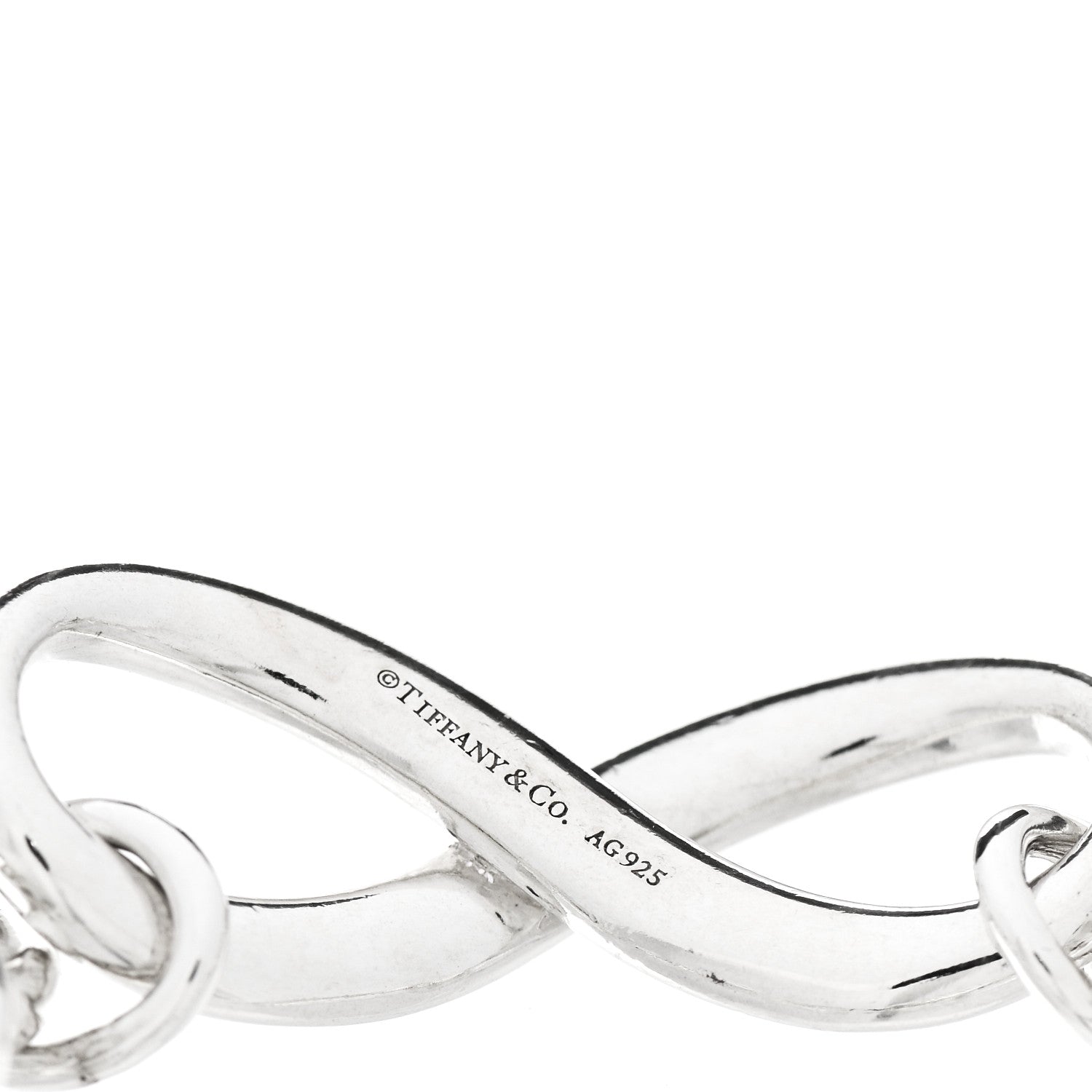 Tiffany Sterling Silver Wide Infinity Chain Bracelet 3 of 4