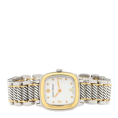 David Yurman Stainless Steel 18K Yellow Gold 25mm Thoroughbred Quartz Watch 2 of 4