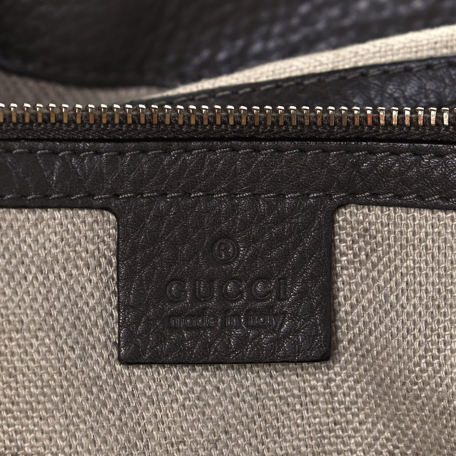 Gucci Pebbled Calfskin Medium Greenwich Shoulder Bag Grey 6 of 16
