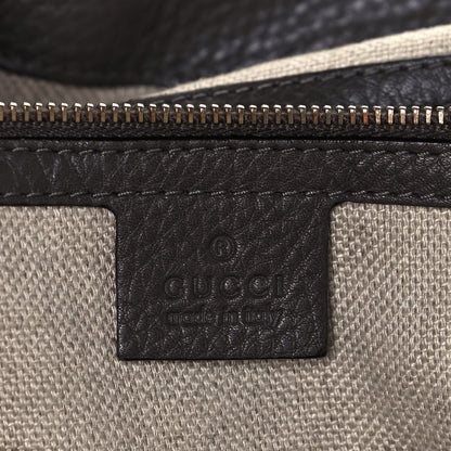 Gucci Pebbled Calfskin Medium Greenwich Shoulder Bag Grey 6 of 16