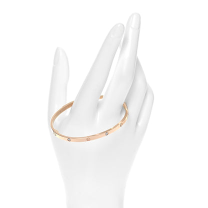 Cartier 18K Pink Gold 6 Diamond Small LOVE Bracelet 18 2 of 6
