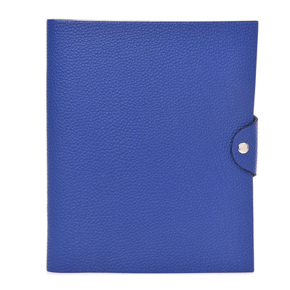 Hermes Togo Ulysse MM Notebook Cover Bleu Electrique 1 of 8