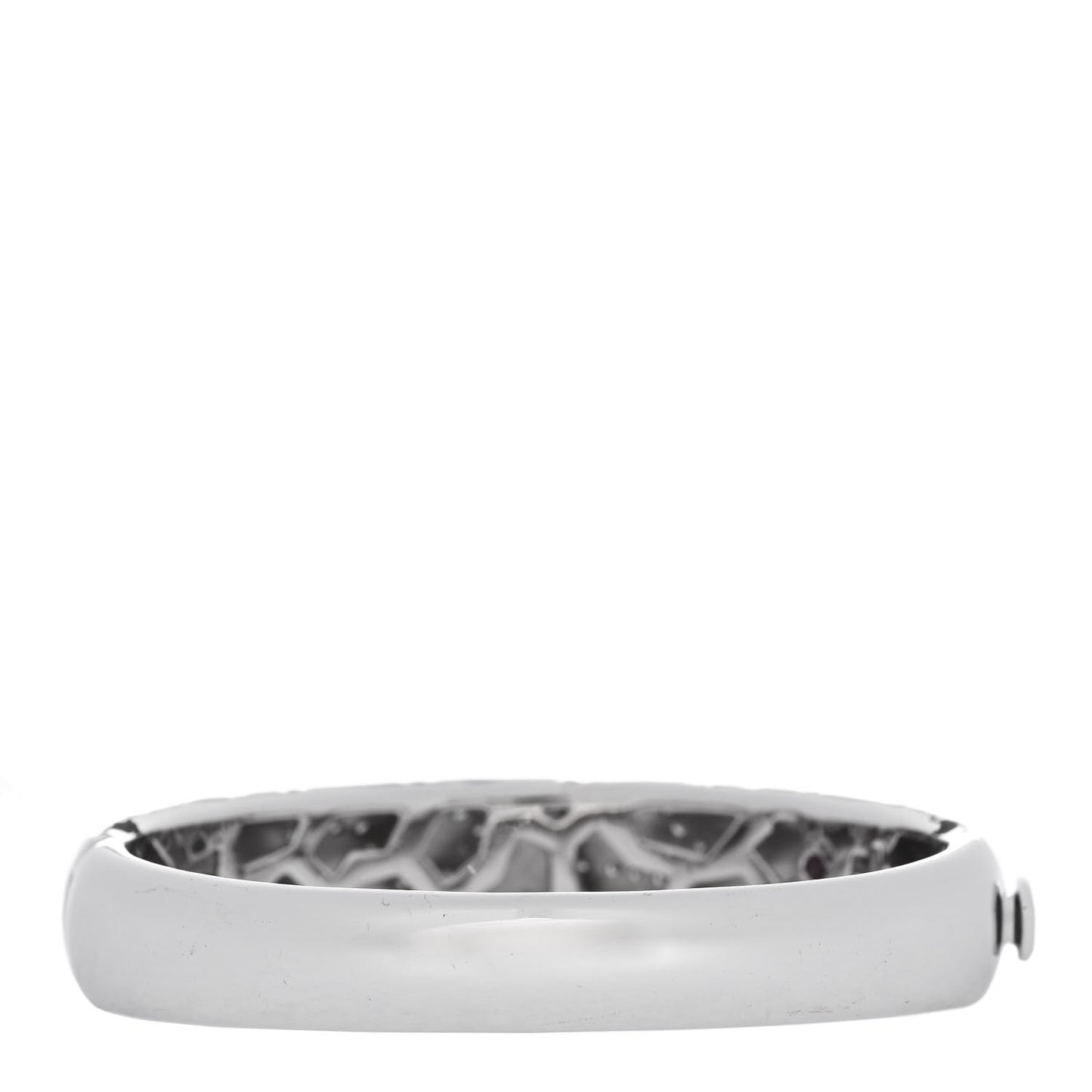 18K White Gold Diamond Enamel Bangle Bracelet Blue