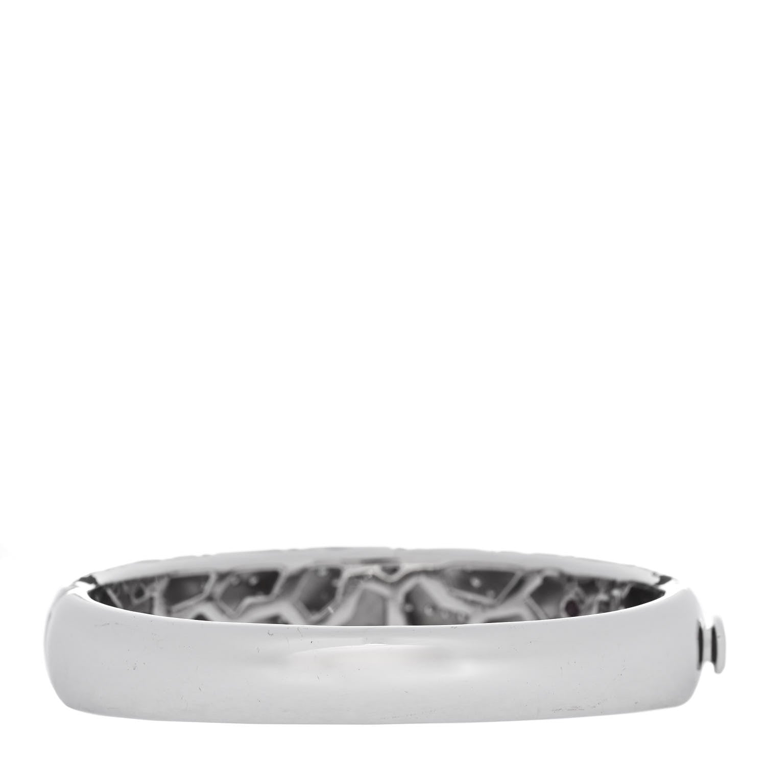 Roberto Coin 18K White Gold Diamond Enamel Bangle Bracelet Blue 2 of 3
