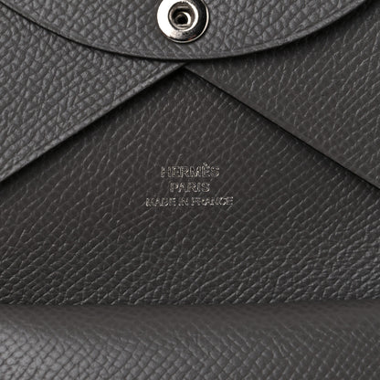 Hermes Epsom Calvi Duo Card Case Gris Meyer 6 of 7