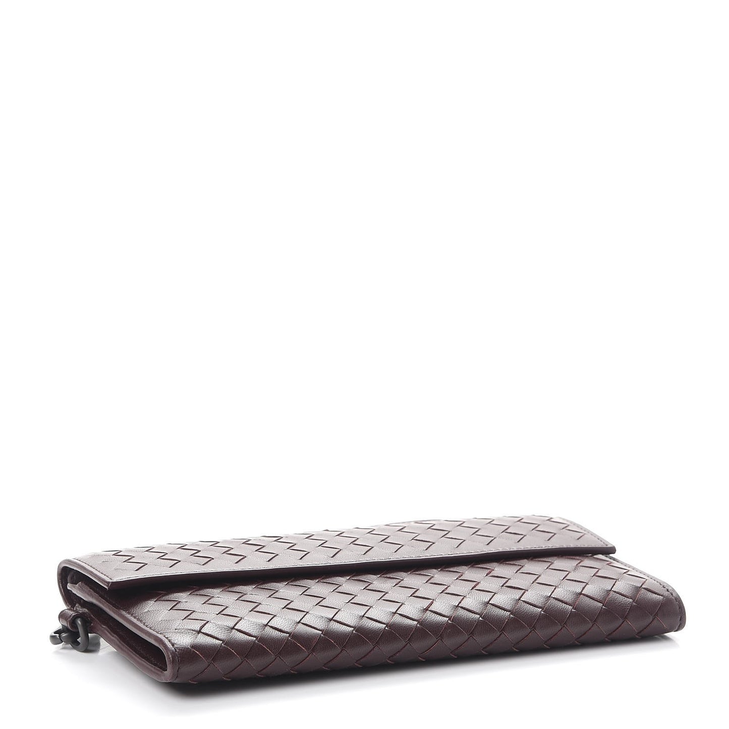 Nappa Intrecciato Continental Wallet Dark Barolo