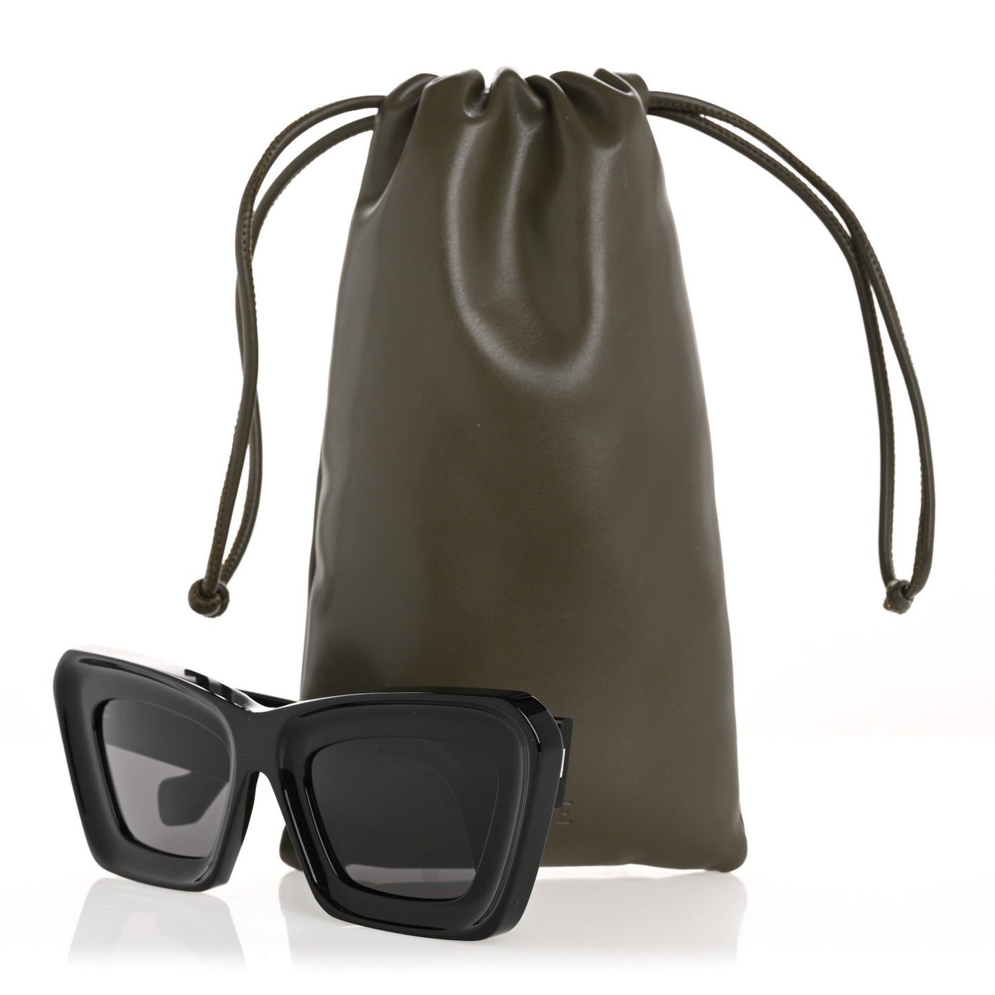 Acetate Anagram Cat Eye Sunglasses LW40145I Black