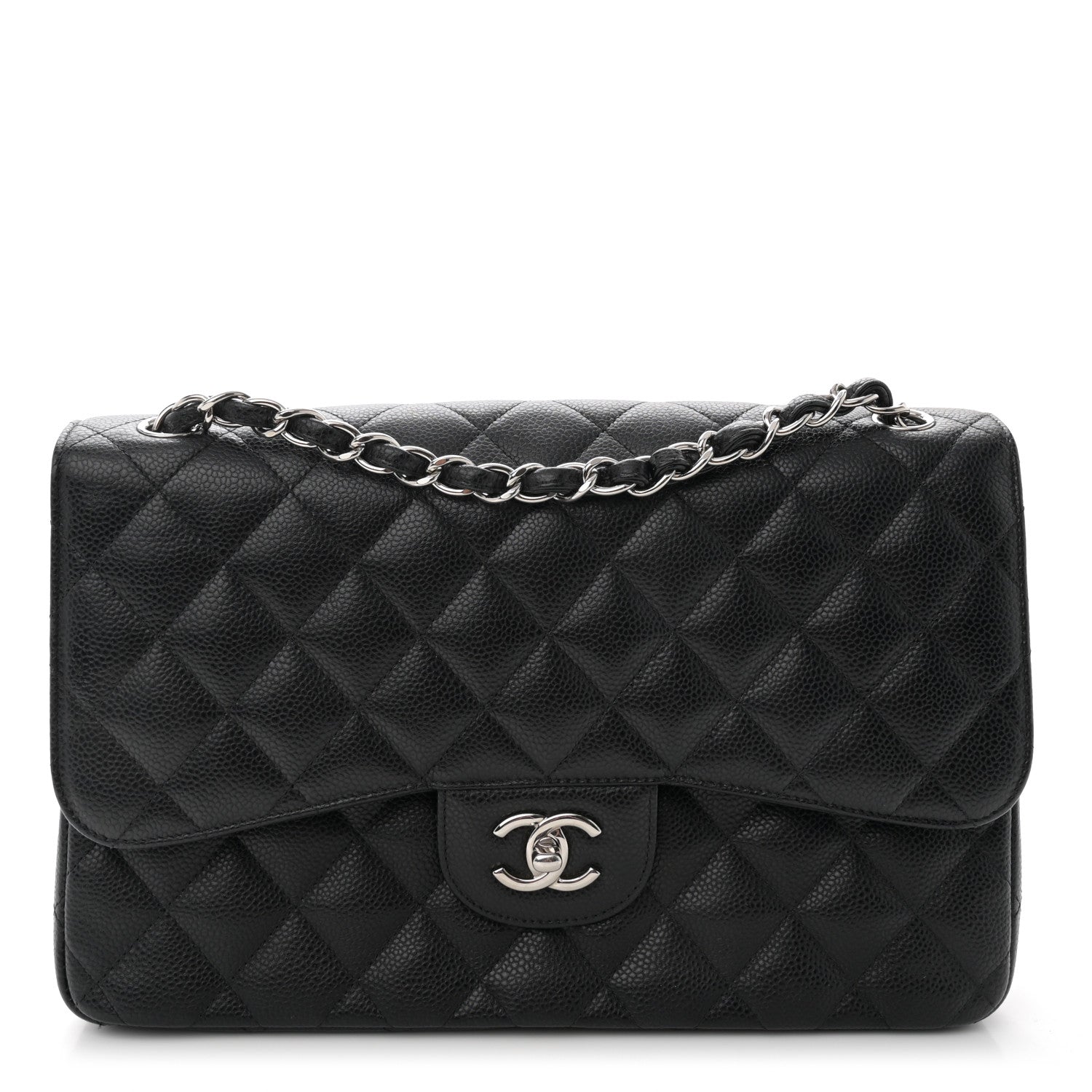 Chanel Caviar Quilted Jumbo Double Flap Black 1 of 10