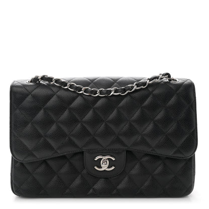 Chanel Caviar Quilted Jumbo Double Flap Black 1 of 10