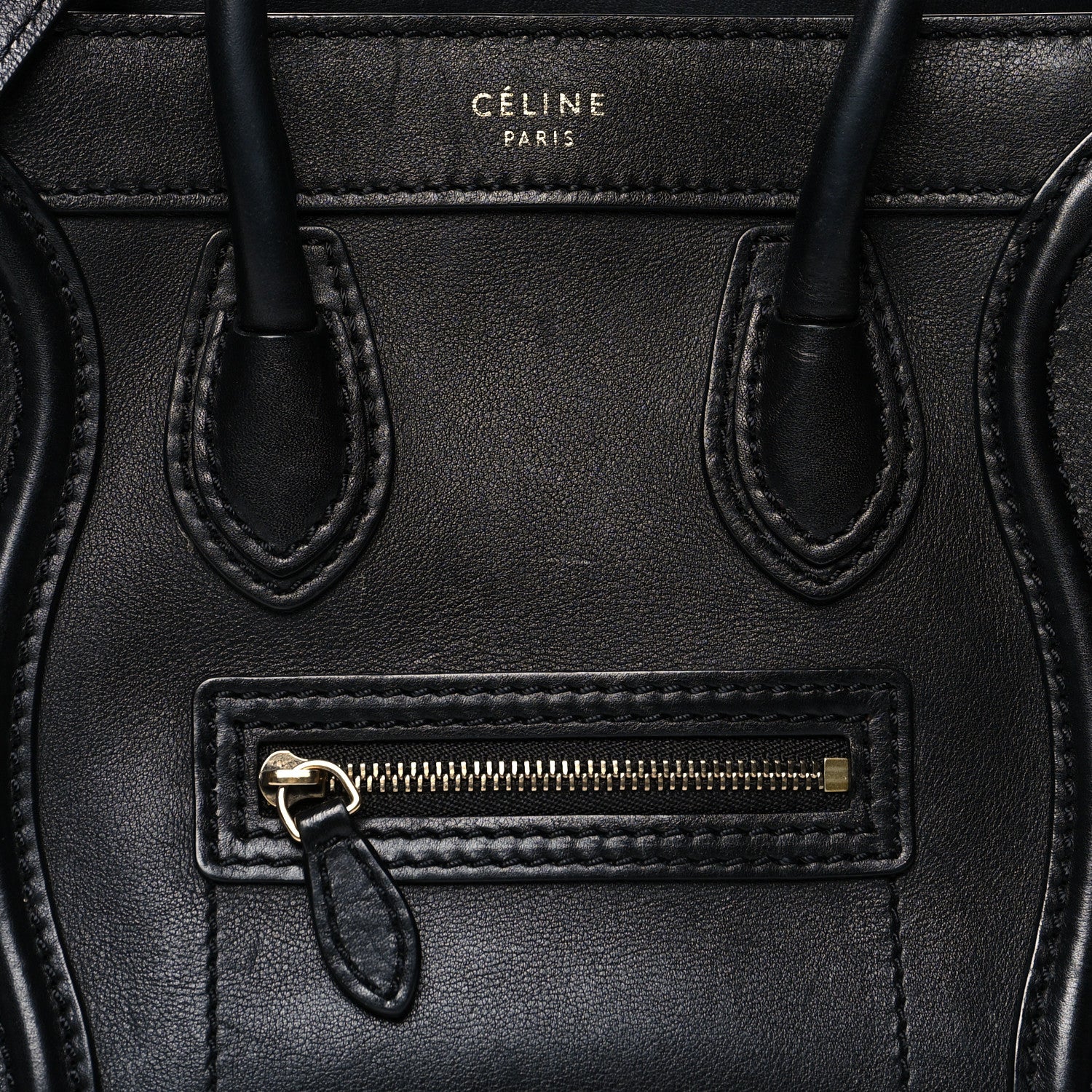 Celine Smooth Calfskin Nano Luggage Black 7 of 13