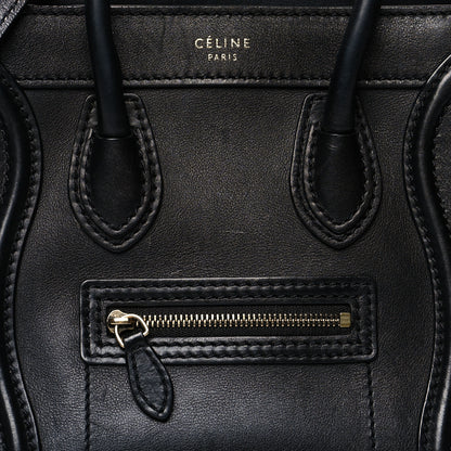 Celine Smooth Calfskin Nano Luggage Black 7 of 13