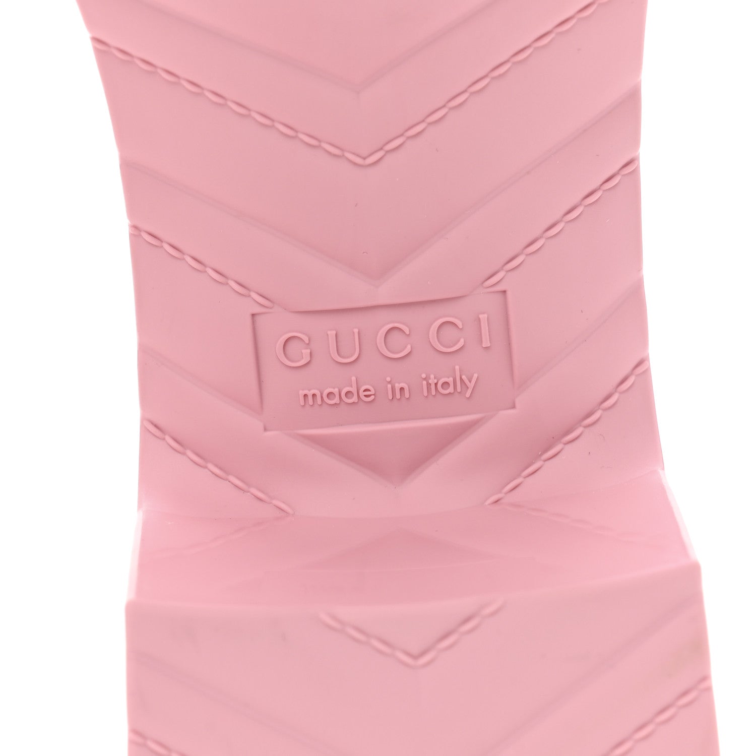 Gucci Rubber Gucci Logo Womens Platform 20/60mm Slide Sandals 39 Wild Rose 7 of 10