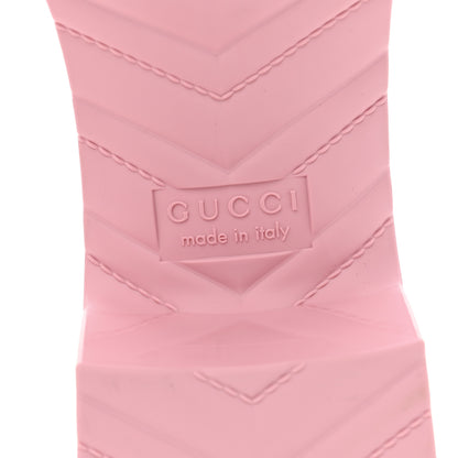 Gucci Rubber Gucci Logo Womens Platform 20/60mm Slide Sandals 39 Wild Rose 7 of 10