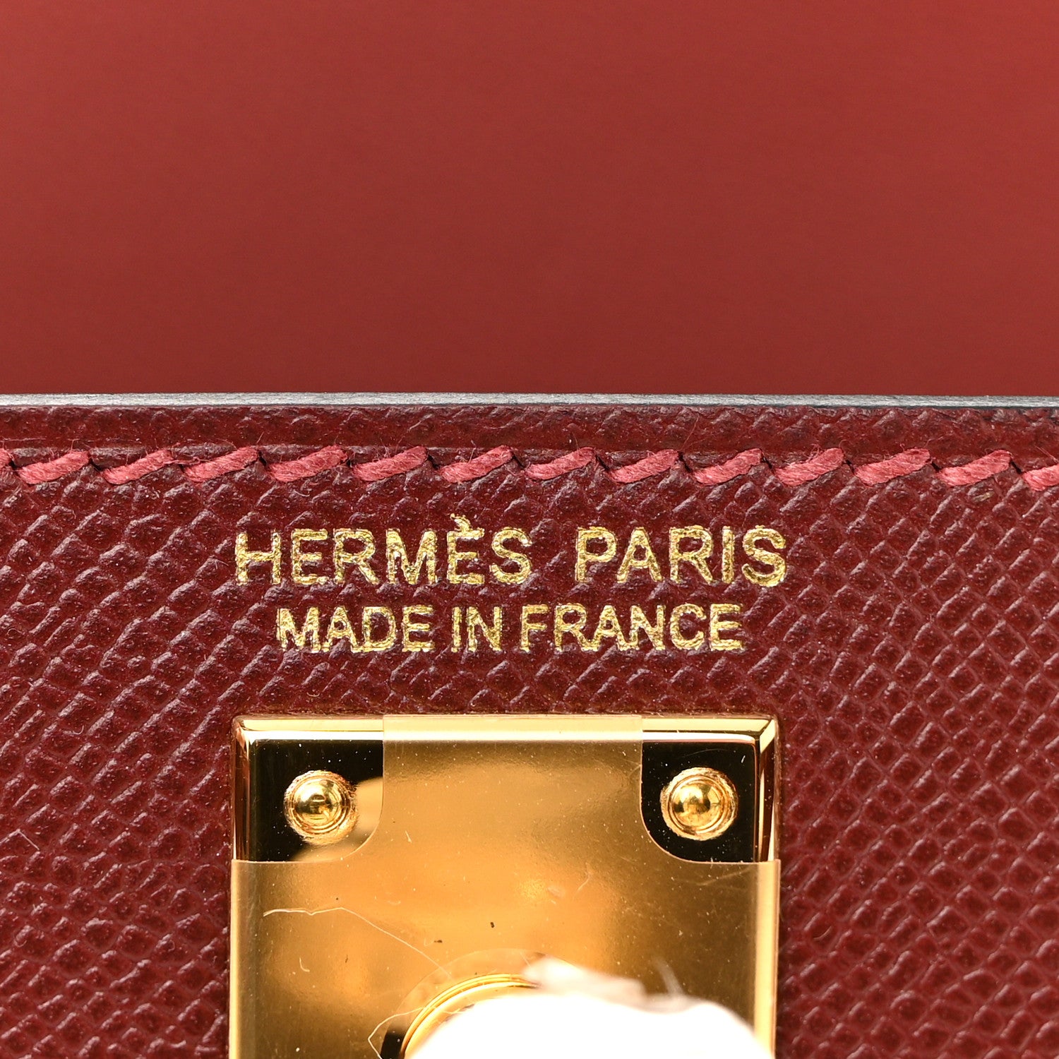Hermes Madame Calfskin Mini Kelly Sellier 20 Rouge H 7 of 11