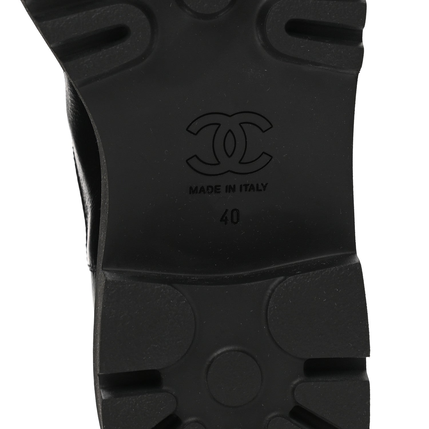 Chanel Crumpled Calfskin Patent Cap Toe Short Boots 40 Black 6 of 8