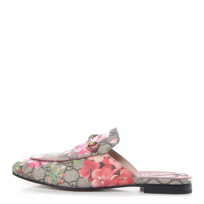 Gucci GG Supreme Monogram Blooms Womens Princetown Slippers 40.5 Beige Multicolor Dry Rose 1 of 9