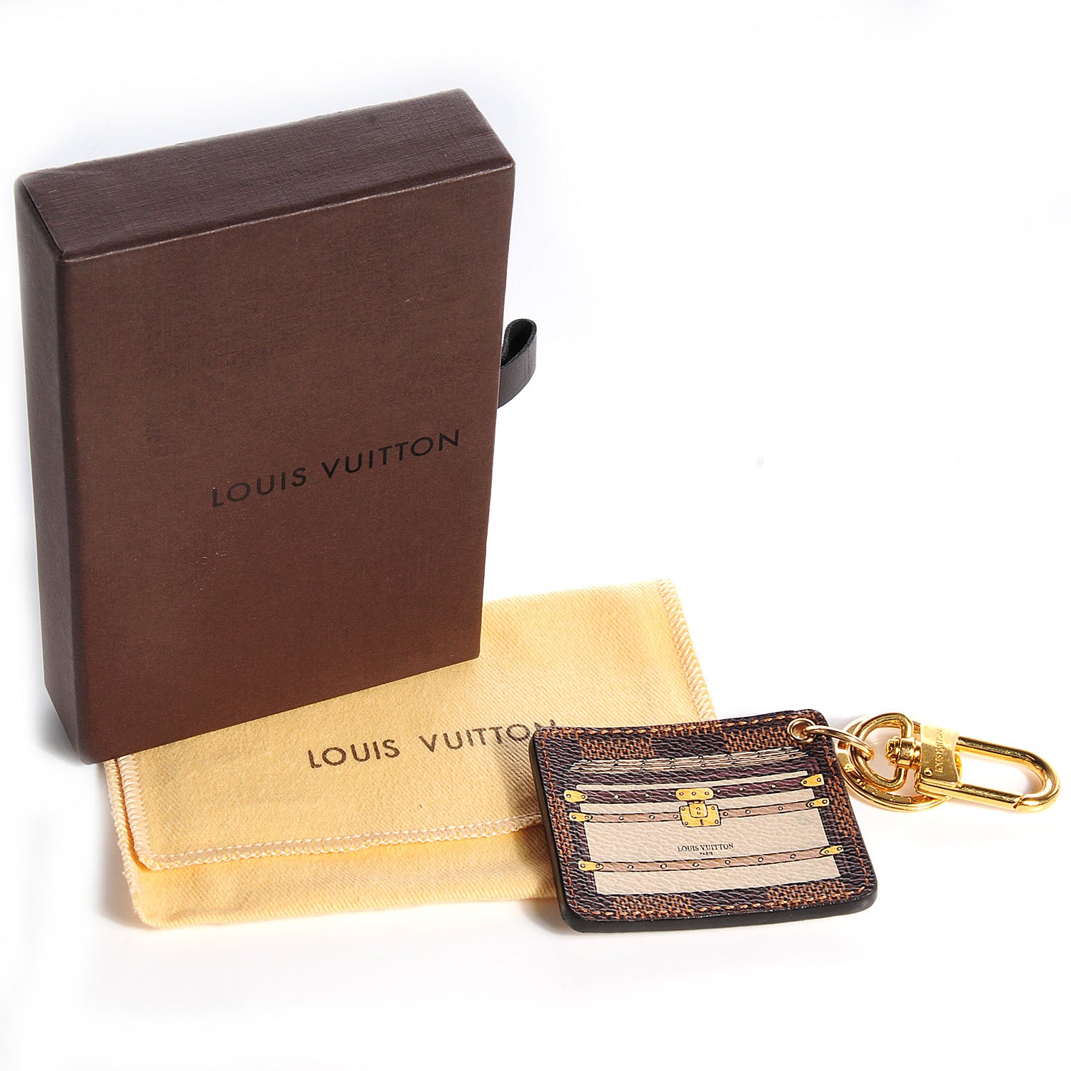 Louis Vuitton Damier Ebene Illustre Trunk Key Holder Beige 5 of 5