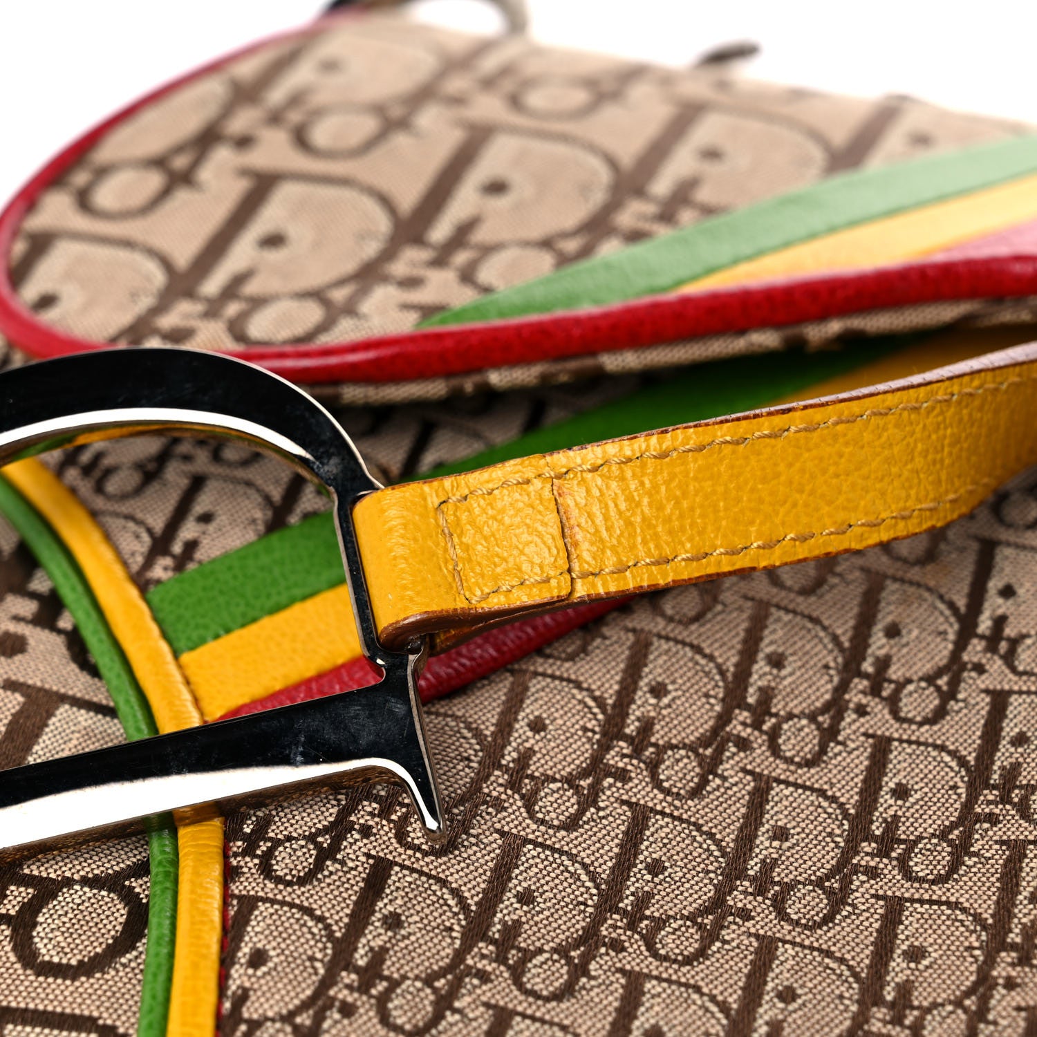 Christian Dior Monogram Rasta Saddle Bag Beige 12 of 14