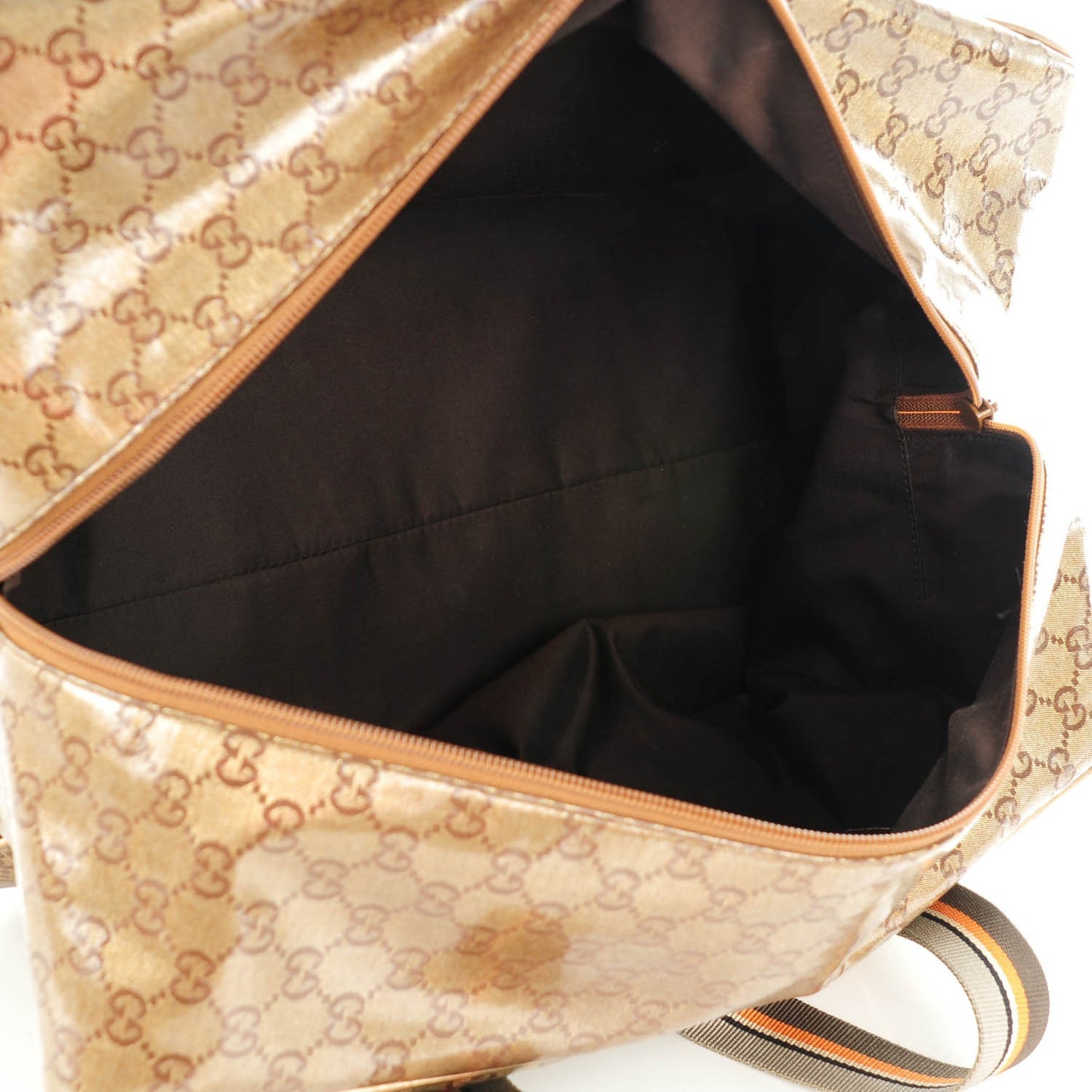 Crystal Monogram Web Medium Collapsible Carry On Duffle Bronze