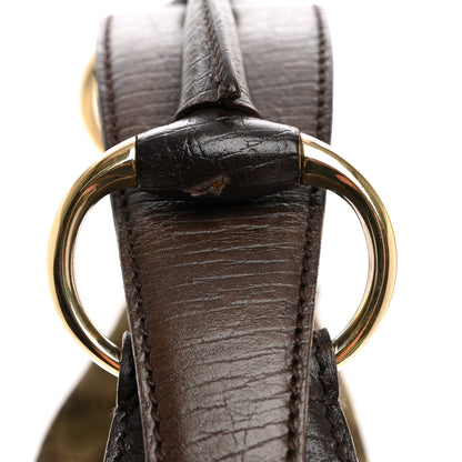 Gucci Monogram Medium Horsebit Chain Hobo Dark Brown 11 of 11
