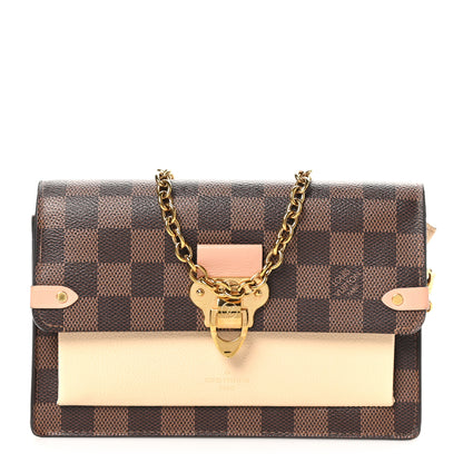 Louis Vuitton Damier Ebene Vavin Chain Wallet Creme 1 of 9