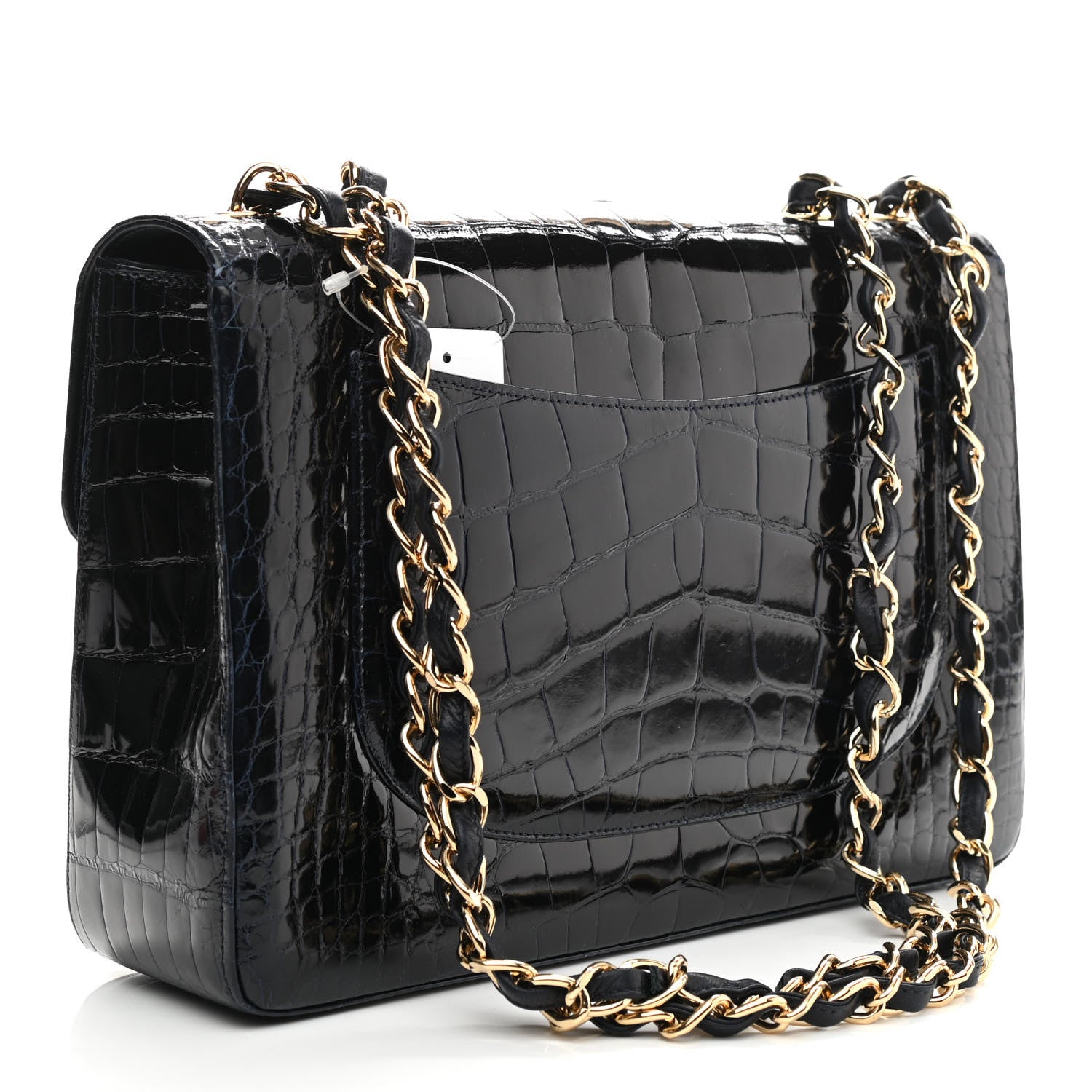 Chanel Alligator Jumbo Single Flap Dark Blue 3 of 10