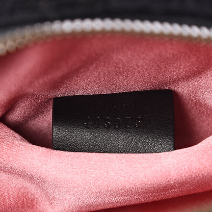 Gucci Velvet Matelasse GG Marmont Belt Bag 85 34 Black 6 of 9