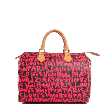 Louis Vuitton Monogram Graffiti Speedy 30 Fuchsia 1 of 7