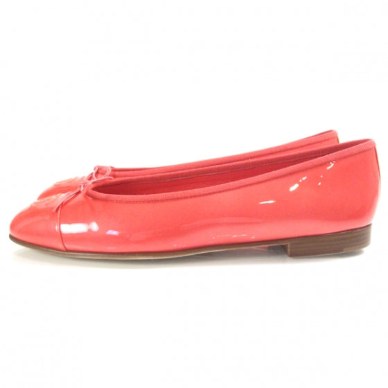 Chanel Patent Classic CC Ballet Flats 40 Red 2 of 9