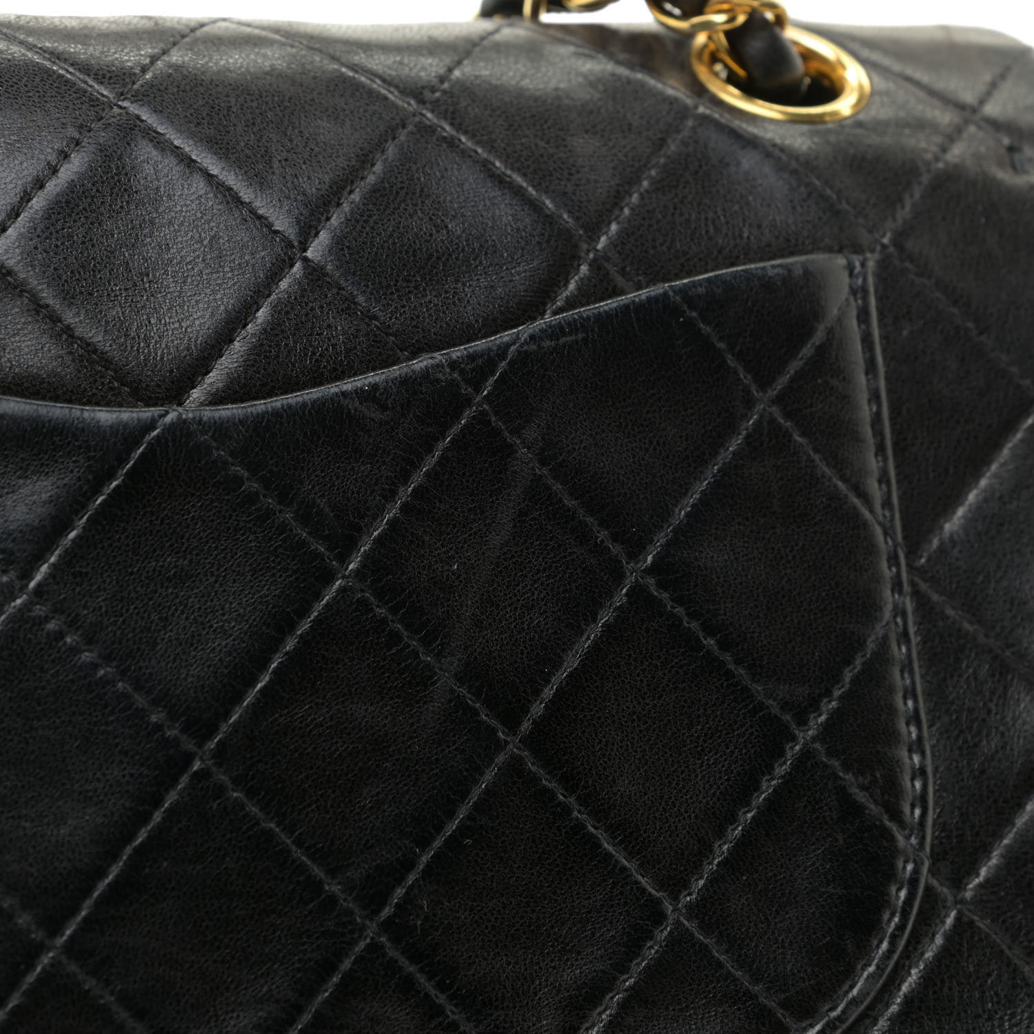 Chanel Lambskin Quilted Small Double Flap Black 12 of 13