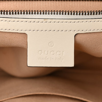 Gucci Calfskin Matelasse Sylvie Web Small GG Marmont Top Handle Shoulder Bag White 6 of 13