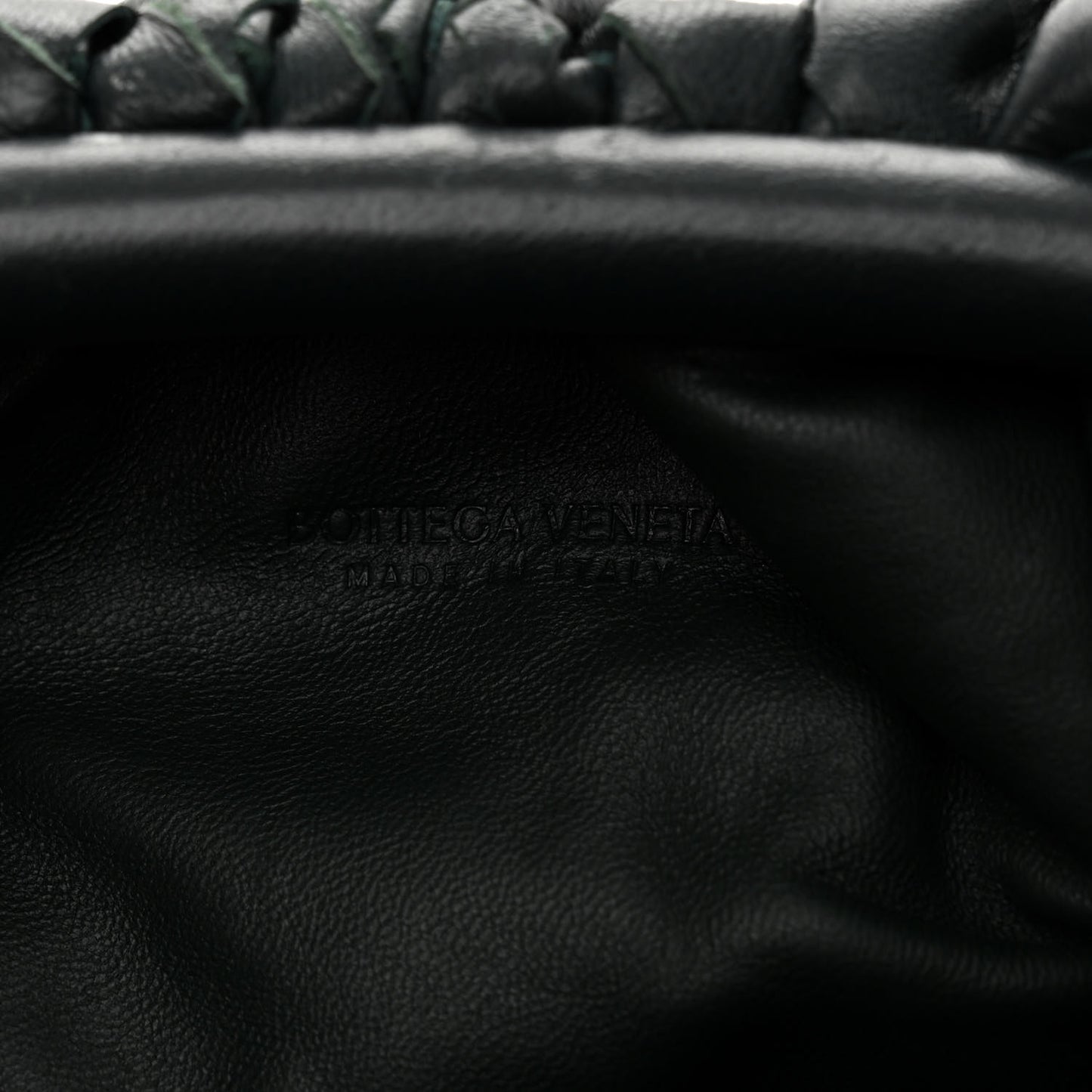 Nappa Intrecciato The Mini Pouch Bottle Green