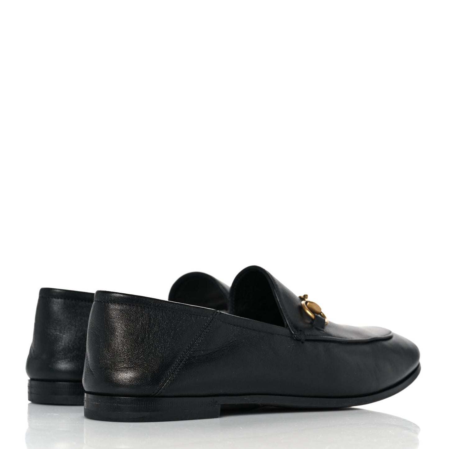 Lambskin Womens Brixton Horsebit Loafers 36 Black