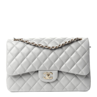 Chanel Caviar Quilted Jumbo Double Flap Grey 1 of 9