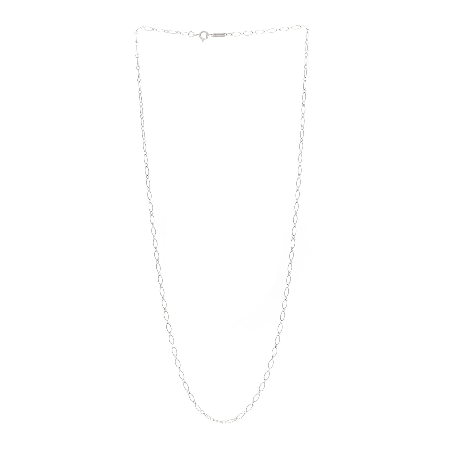 Sterling Silver Oval Link Chain Necklace 20"