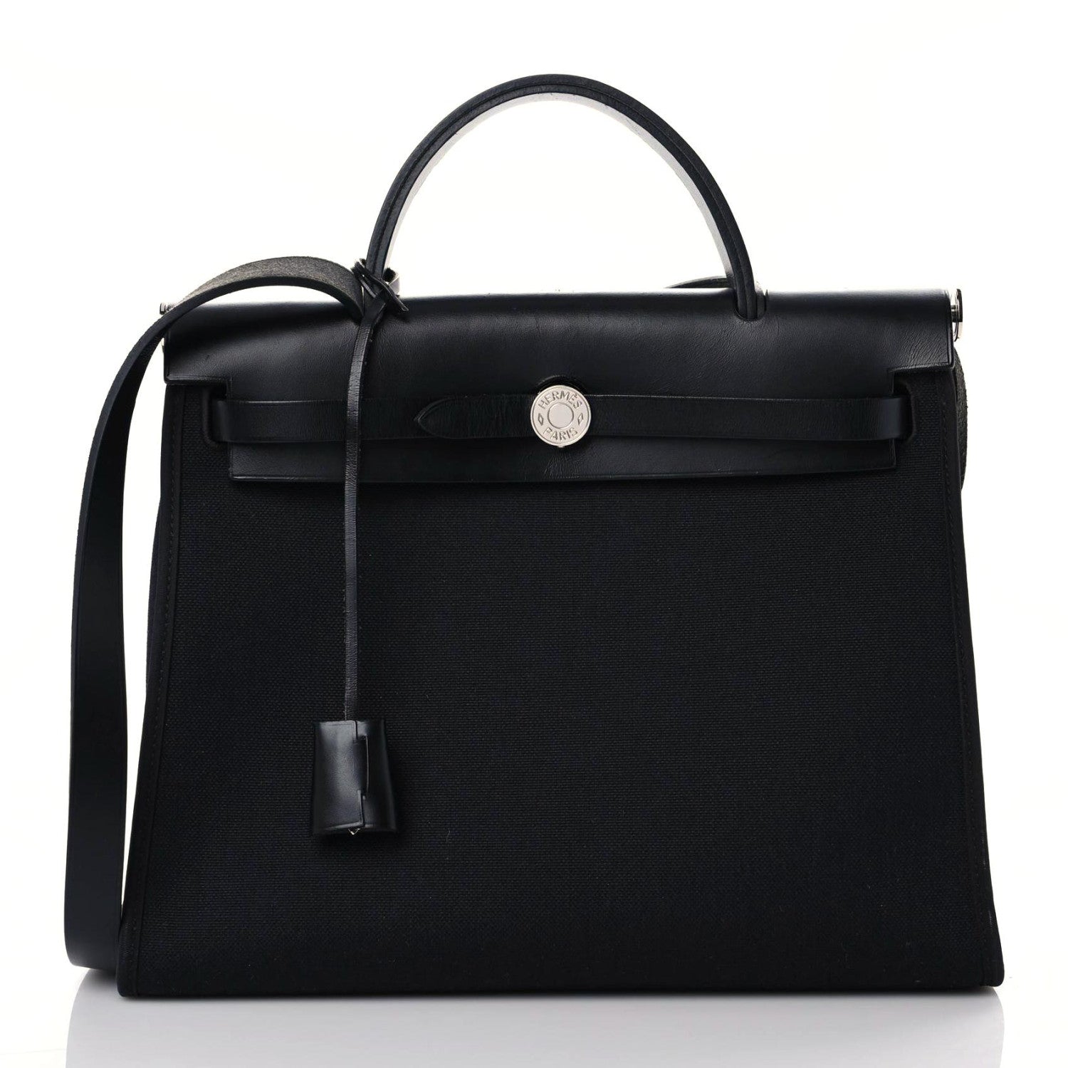 Hermes Military Toile Vache Hunter Herbag Zip PM 31 Black 3 of 12