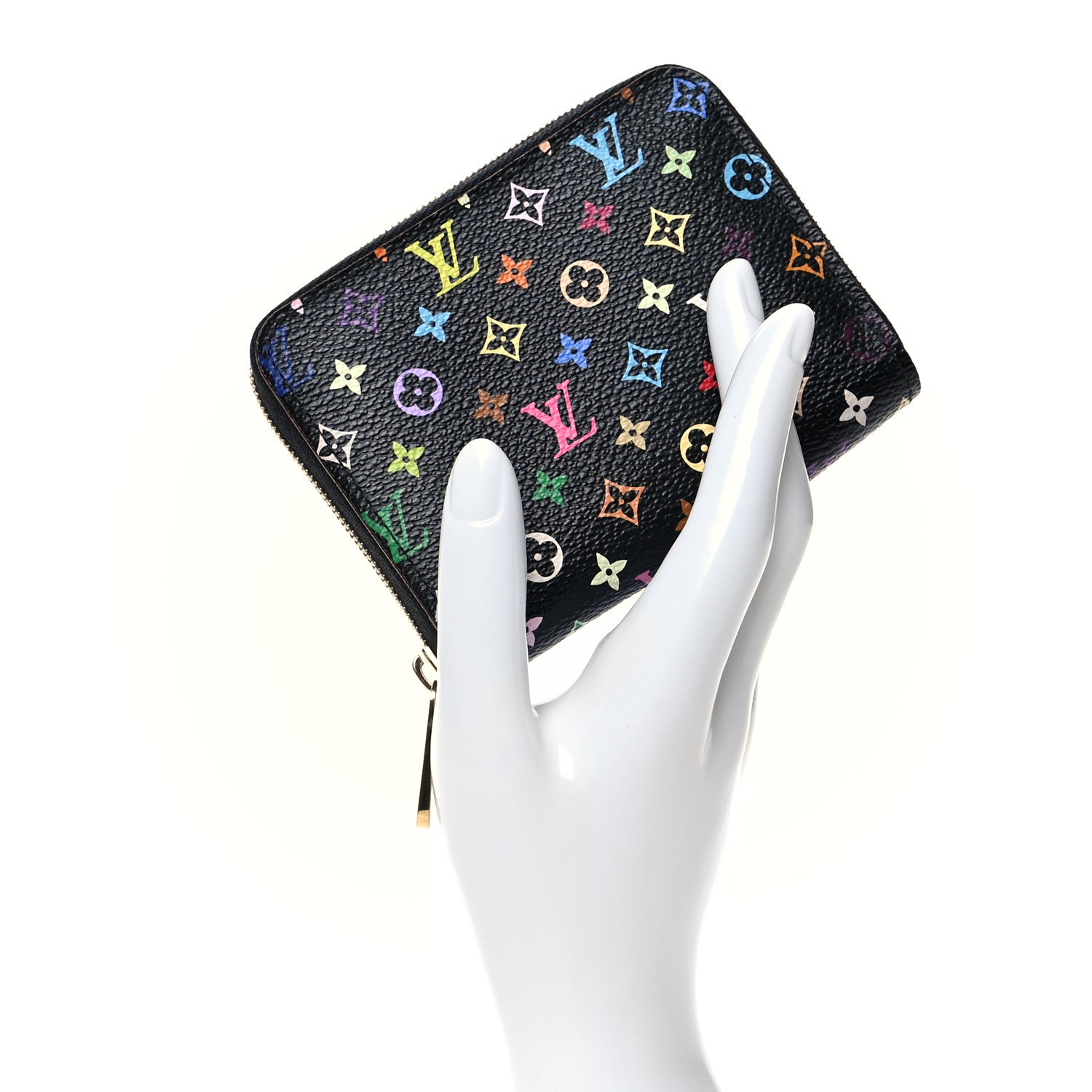 Louis Vuitton Monogram Multicolor Zippy Coin Purse Black Grenade 2 of 7