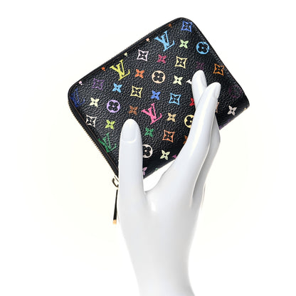Louis Vuitton Monogram Multicolor Zippy Coin Purse Black Grenade 2 of 7