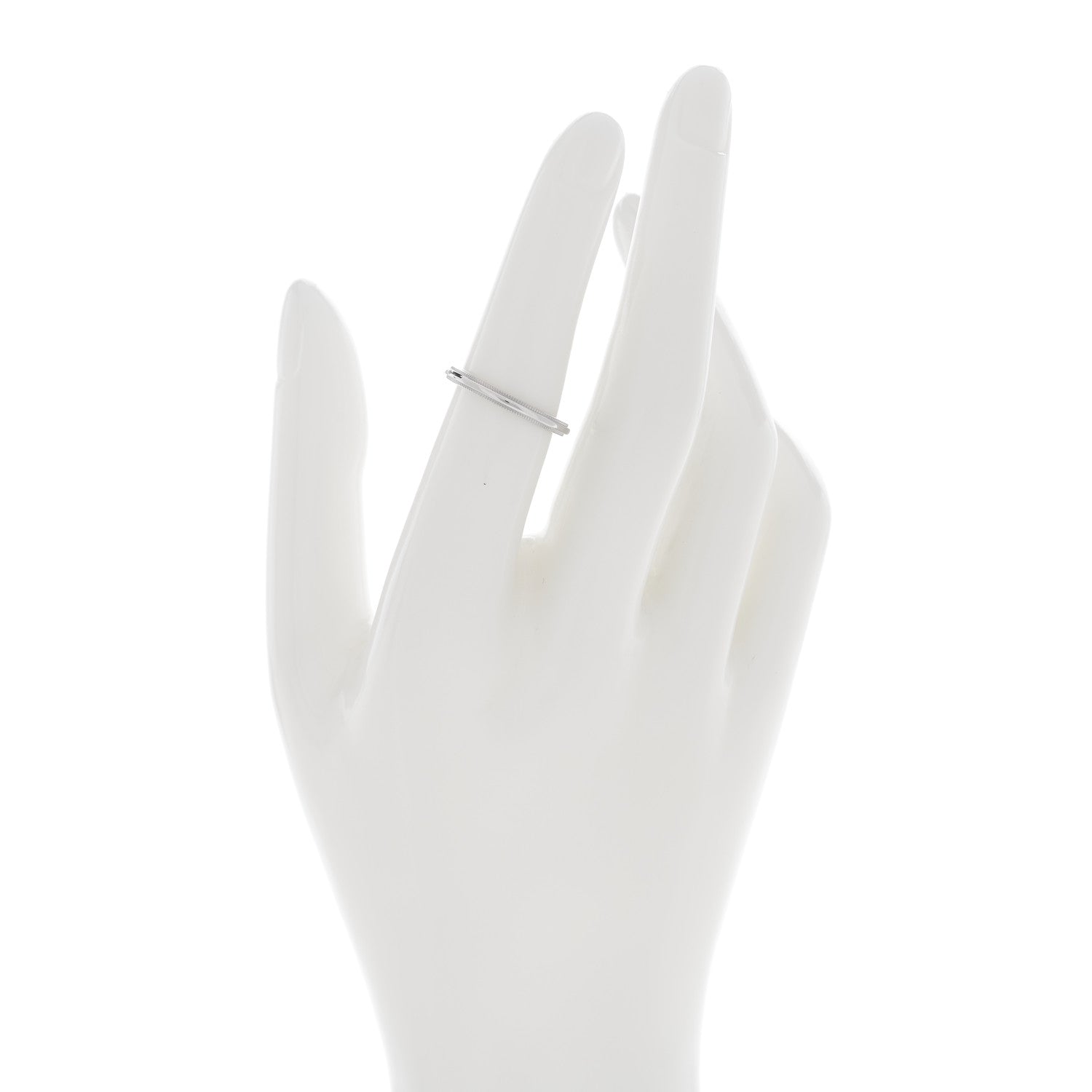 Tiffany Platinum 2mm Milgrain Wedding Band Ring 51 5.75 2 of 4