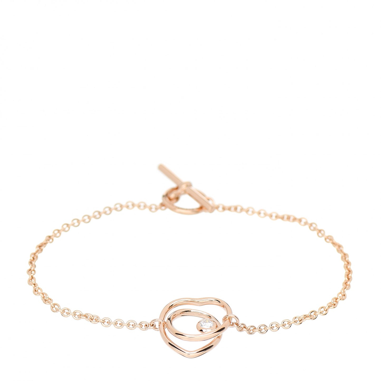 18K Rose Gold Diamond TPM Vertige Coeur Bracelet SH