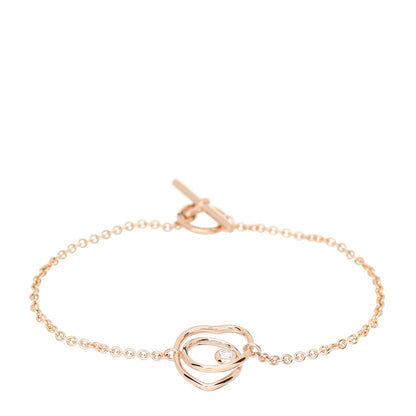 Hermes 18K Rose Gold Diamond TPM Vertige Coeur Bracelet SH 1 of 4
