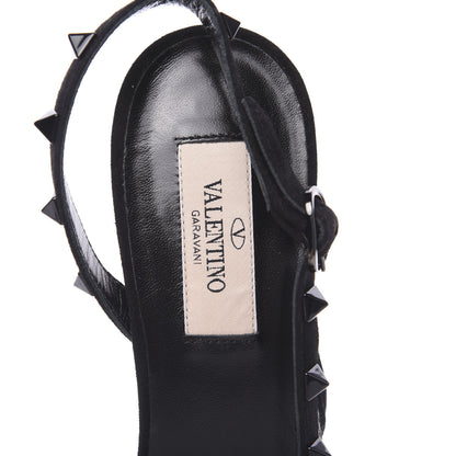 Valentino Garavani Mesh Point d'Esprit Rockstud Half D'Orsay Slingback 50mm Pumps 38 Black 5 of 9