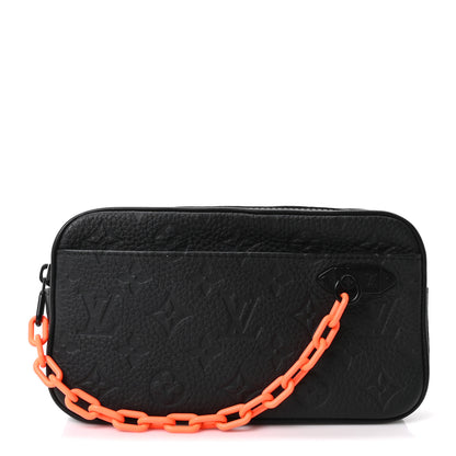 Louis Vuitton Taurillon Monogram Uniformes Solar Ray Soft Pochette Volga Belt Bag Black 1 of 9